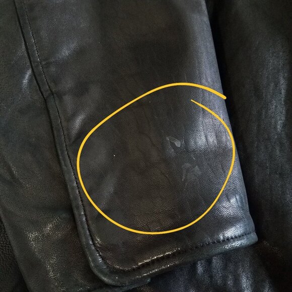 Chereskin Exterior Soft Leather Jacket LARGE Mens FLAWS Quilted Lining 48" Chest - Picture 15 of 16